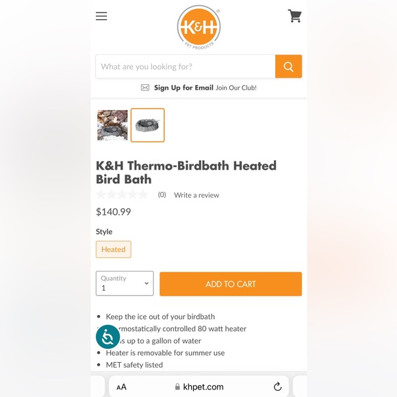 K & H Pet Products Thermo Bird Bath - Winter Heated Birdbath - Picture 6 of 6